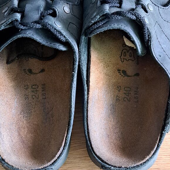 Birkenstock Super Skipper Clog Mule Shoes Gray Size 37 Narrow Vintage Rare - Picture 4 of 15